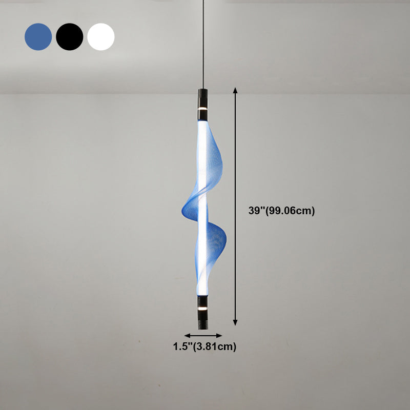 Acrylique linéaire éclairage suspendu moderne style 1 tête suspendue à la tête pour chambre à coucher