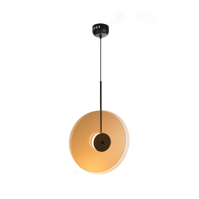 Éclairage encerclant le pendentif éclairage moderne en verre moderne 1 lampe à LED Light Light en noir