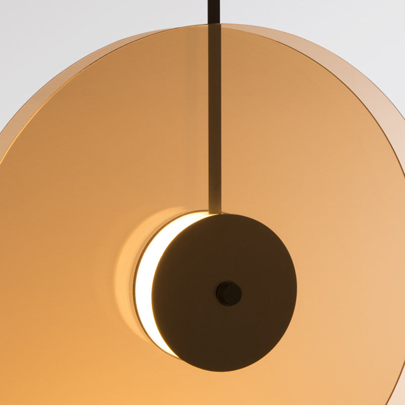 Éclairage encerclant le pendentif éclairage moderne en verre moderne 1 lampe à LED Light Light en noir