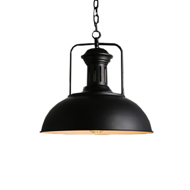 Bowl Shape Hanging Lighting Industrial Style Metal 1 Light Hanging Lamp for Restaurant