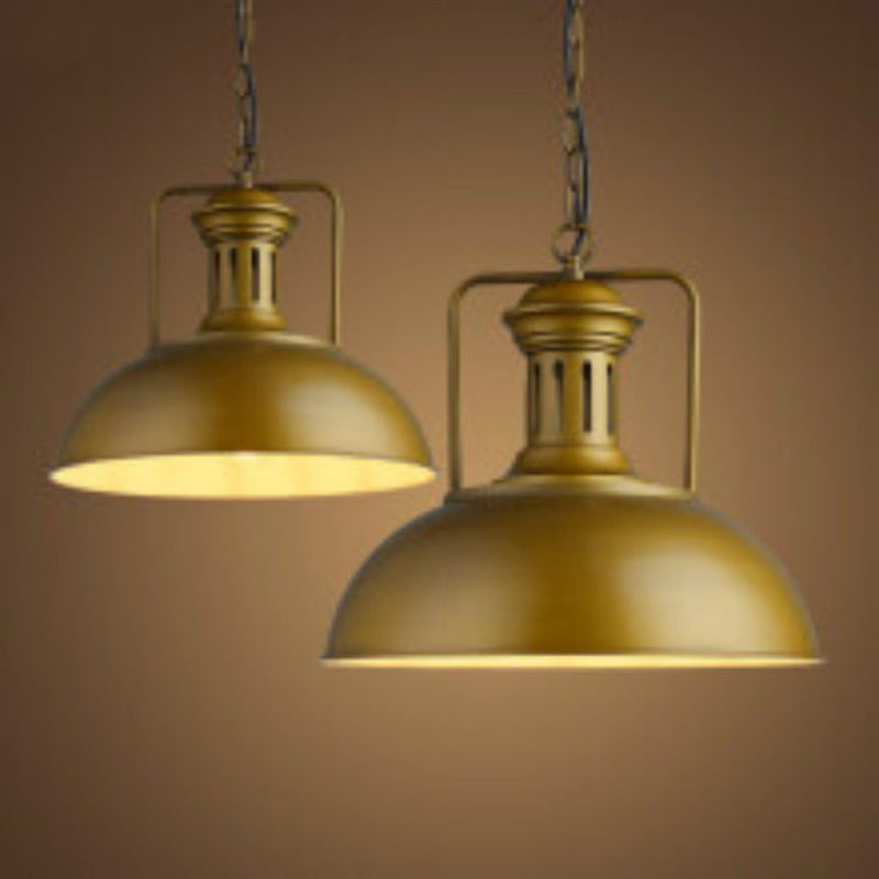 Bowl Shape Hanging Lighting Industrial Style Metal 1 Light Hanging Lamp for Restaurant