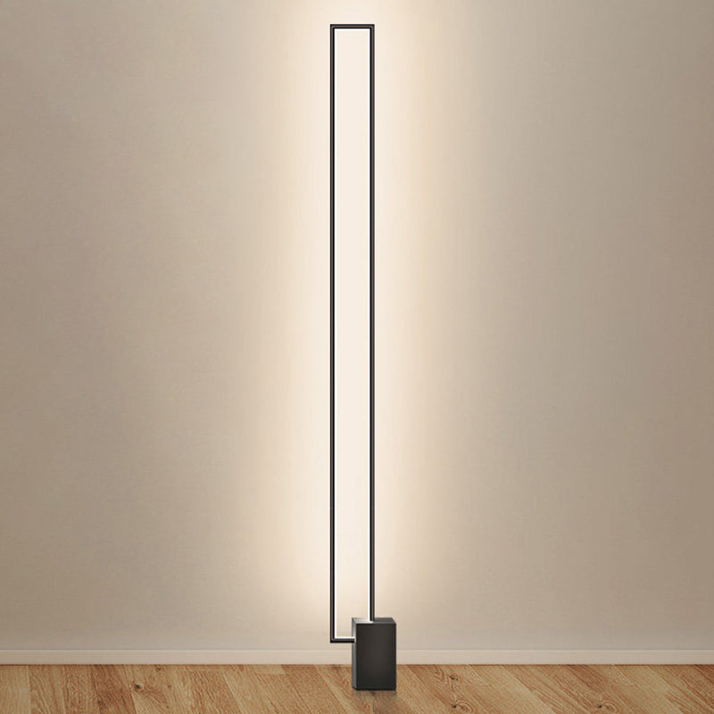 Forma geométrica Luz de piso de metal Estilo moderno 1 Luz de luz de luz en negro