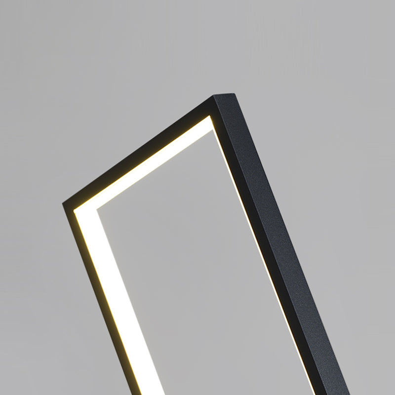 Forma geométrica Luz de piso de metal Estilo moderno 1 Luz de luz de luz en negro
