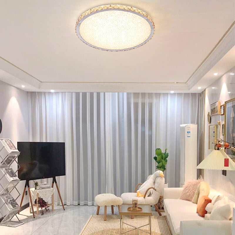 Lámpara de techo empotrada LED, iluminación nórdica empotrada con pantalla de cristal para dormitorio