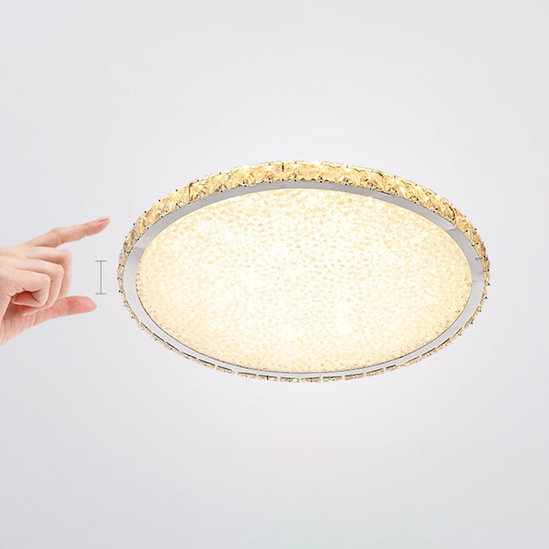 Lámpara de techo empotrada LED, iluminación nórdica empotrada con pantalla de cristal para dormitorio