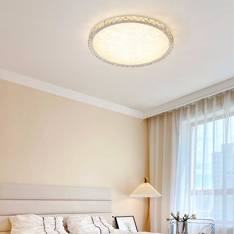 Lámpara de techo empotrada LED, iluminación nórdica empotrada con pantalla de cristal para dormitorio