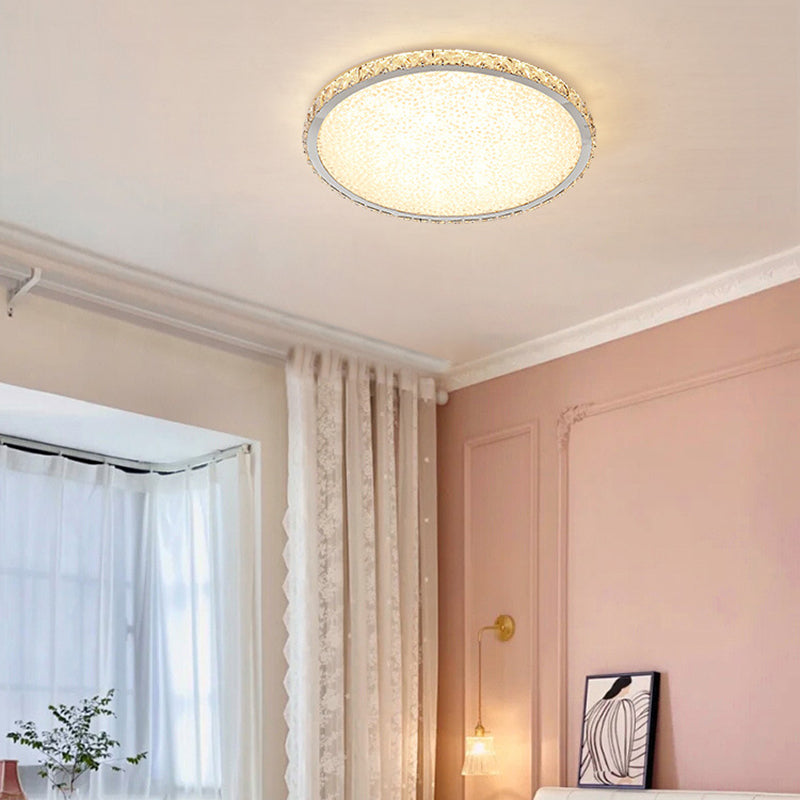 Lámpara de techo empotrada LED, iluminación nórdica empotrada con pantalla de cristal para dormitorio
