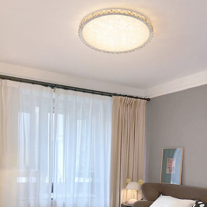 Lámpara de techo empotrada LED, iluminación nórdica empotrada con pantalla de cristal para dormitorio