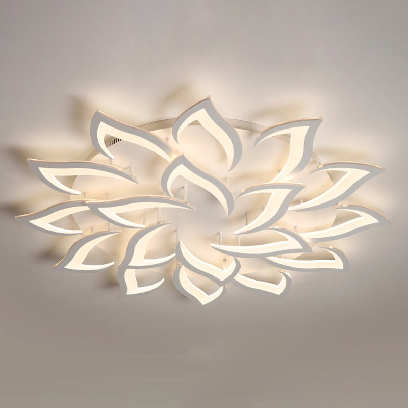 Plafonnier LED en acrylique en forme de fleur, luminaire de plafond Simple pour le salon