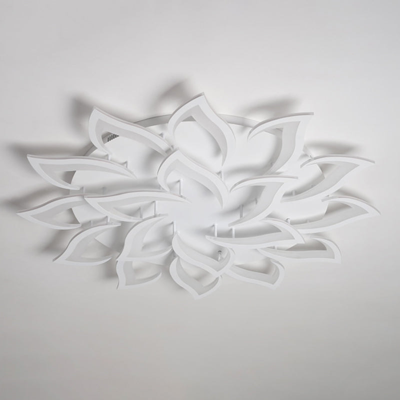 Plafonnier LED en acrylique en forme de fleur, luminaire de plafond Simple pour le salon