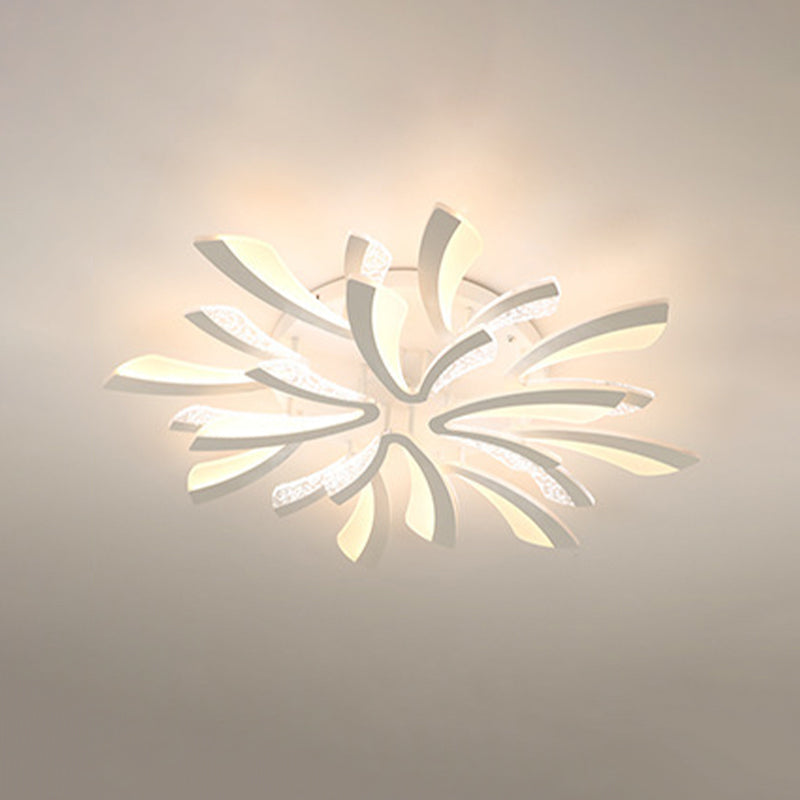 Pissenlit près du plafond éclairage lampe de montage de plafond LED nordique avec abat-jour en acrylique