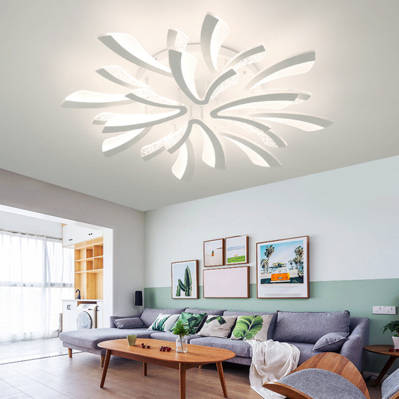 Pissenlit près du plafond éclairage lampe de montage de plafond LED nordique avec abat-jour en acrylique