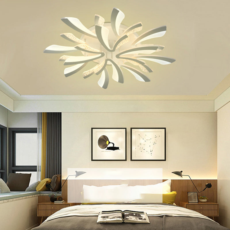 Pissenlit près du plafond éclairage lampe de montage de plafond LED nordique avec abat-jour en acrylique