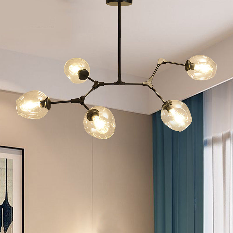 Nordic Modo Glass Chandelier Living Room Adjustable Hanging Light Fixture