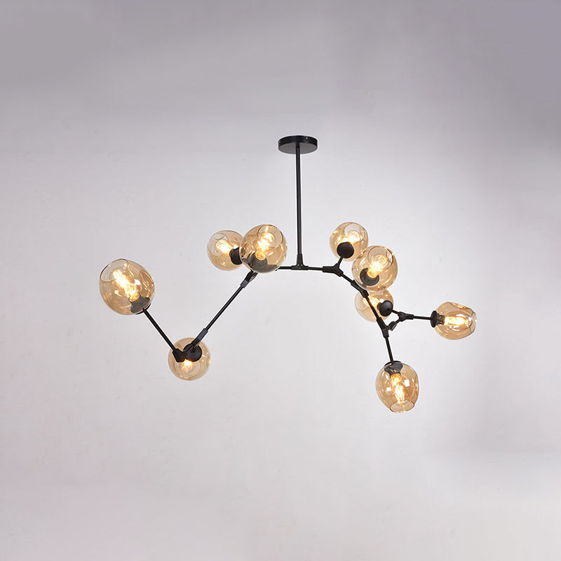 Nordic Modo Glass Chandelier Living Room Adjustable Hanging Light Fixture