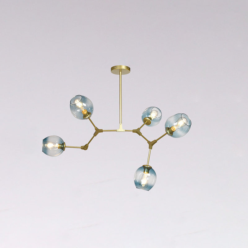 Nordic Modo Glass Chandelier Living Room Adjustable Hanging Light Fixture