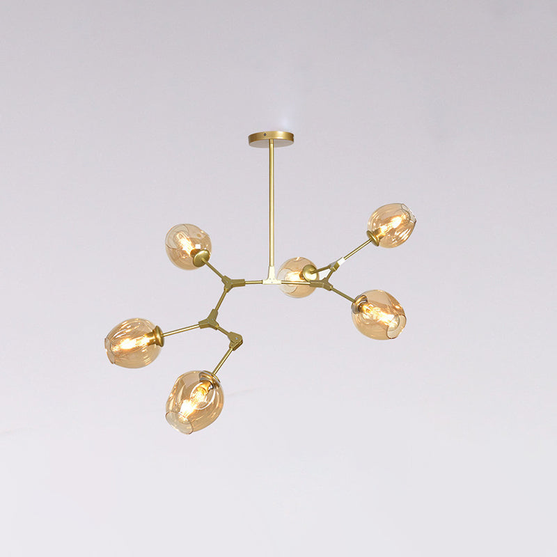 Nordic Modo Glass Chandelier Living Room Adjustable Hanging Light Fixture