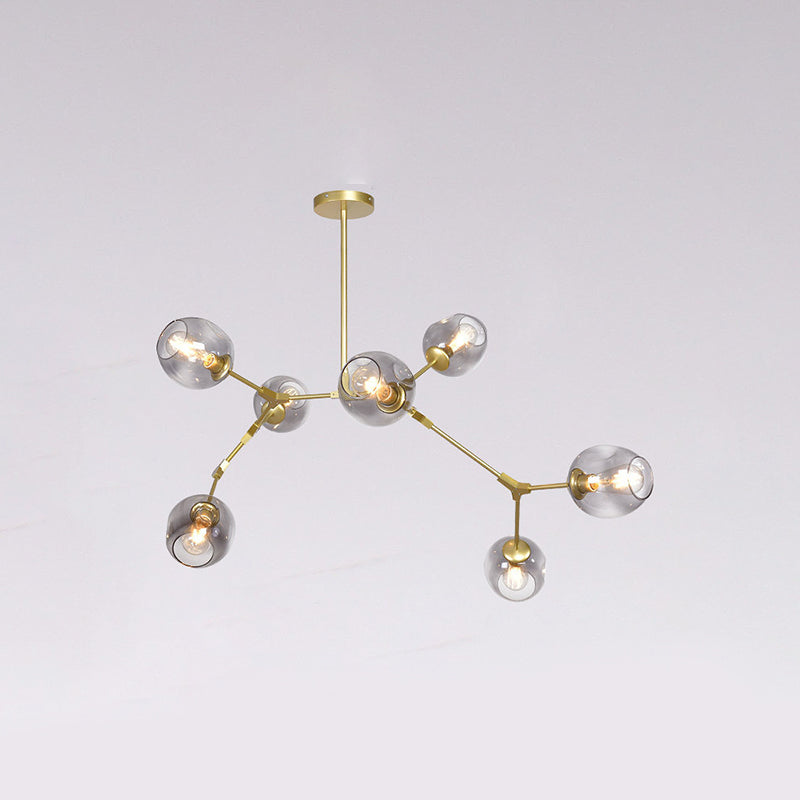 Nordic Modo Glass Chandelier Living Room Adjustable Hanging Light Fixture