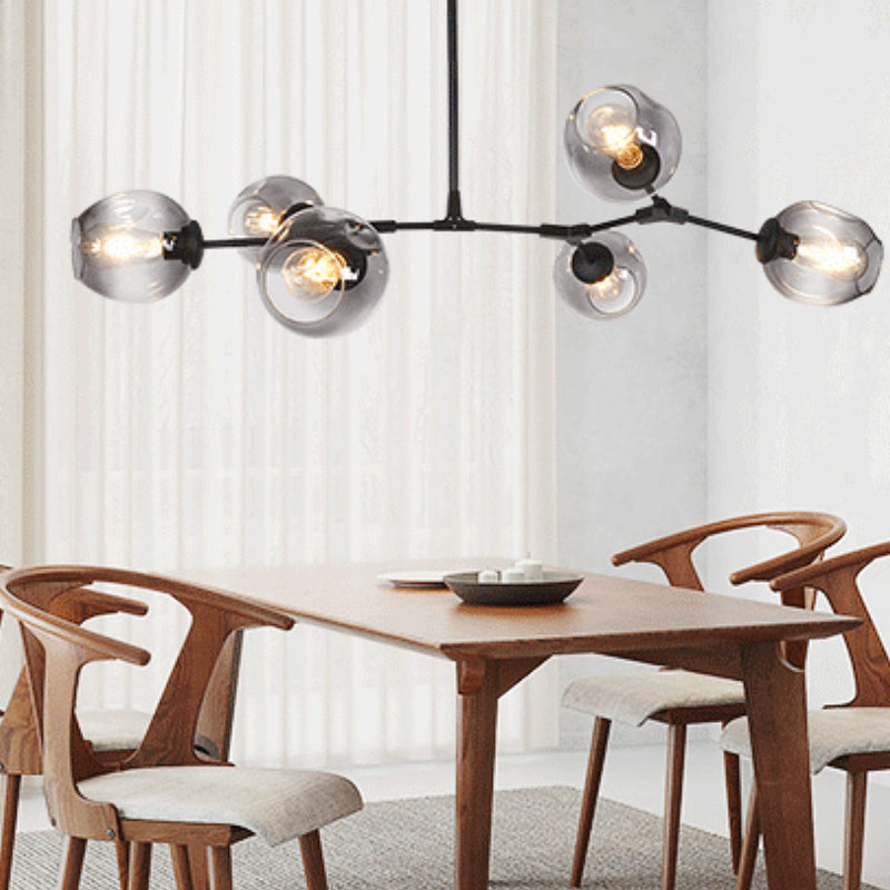 Nordic Modo Glass Chandelier Living Room Adjustable Hanging Light Fixture