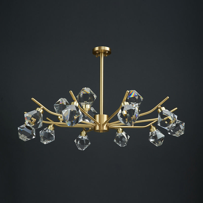 Nordic Multi Light Crystal Chandelier Light Fixtures Restaurant Hanging Chandelier