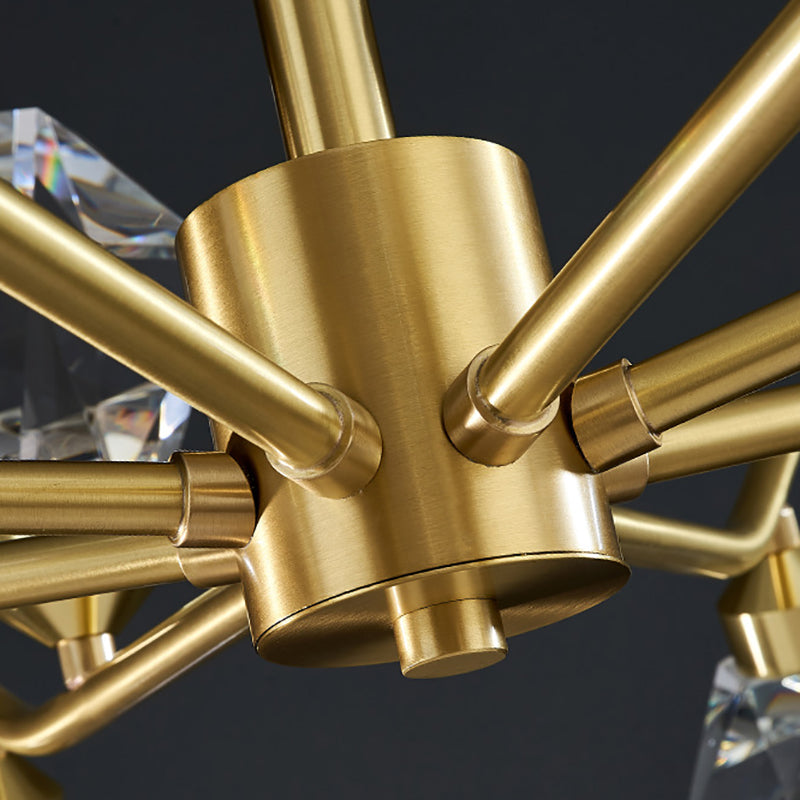 Nordic Multi Light Crystal Chandelier Light Fixtures Restaurant Hanging Chandelier