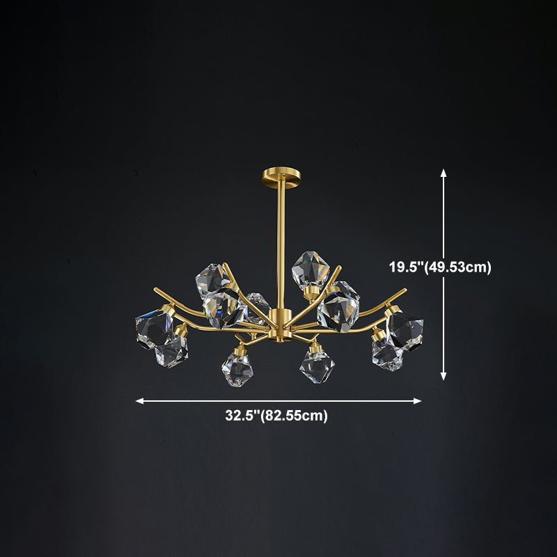 Nordic Multi Light Crystal Chandelier Light Fixtures Restaurant Hanging Chandelier