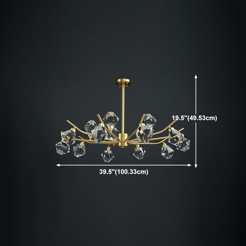 Nordic Multi Light Crystal Chandelier Light Fixtures Restaurant Hanging Chandelier