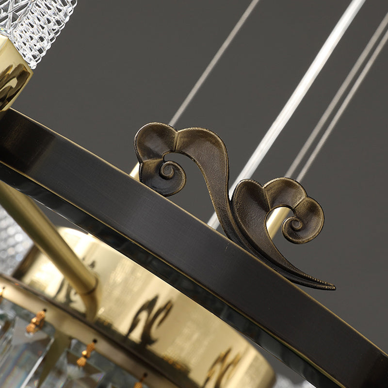 LED -Kronleuchterbeleuchtung moderner Kronleuchter -Anhänger Licht mit Glasschatten für Schlafzimmer