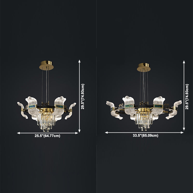 LED -Kronleuchterbeleuchtung moderner Kronleuchter -Anhänger Licht mit Glasschatten für Schlafzimmer