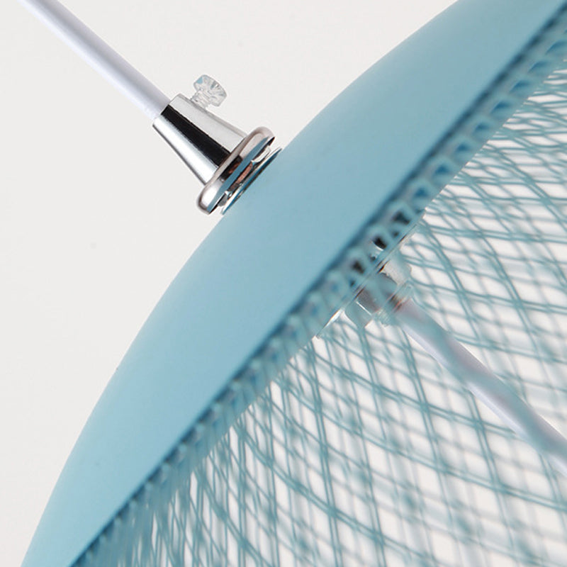 Éclairage à mailles de fil de fer Light Macaron Style 1 Hier Globe Suspension Lumière