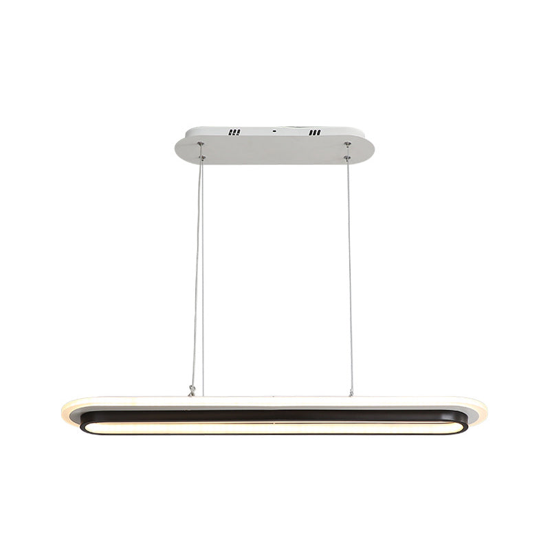 Lámpara colgante de LED de elipse minimalista comedor acrílico lámpara colgante