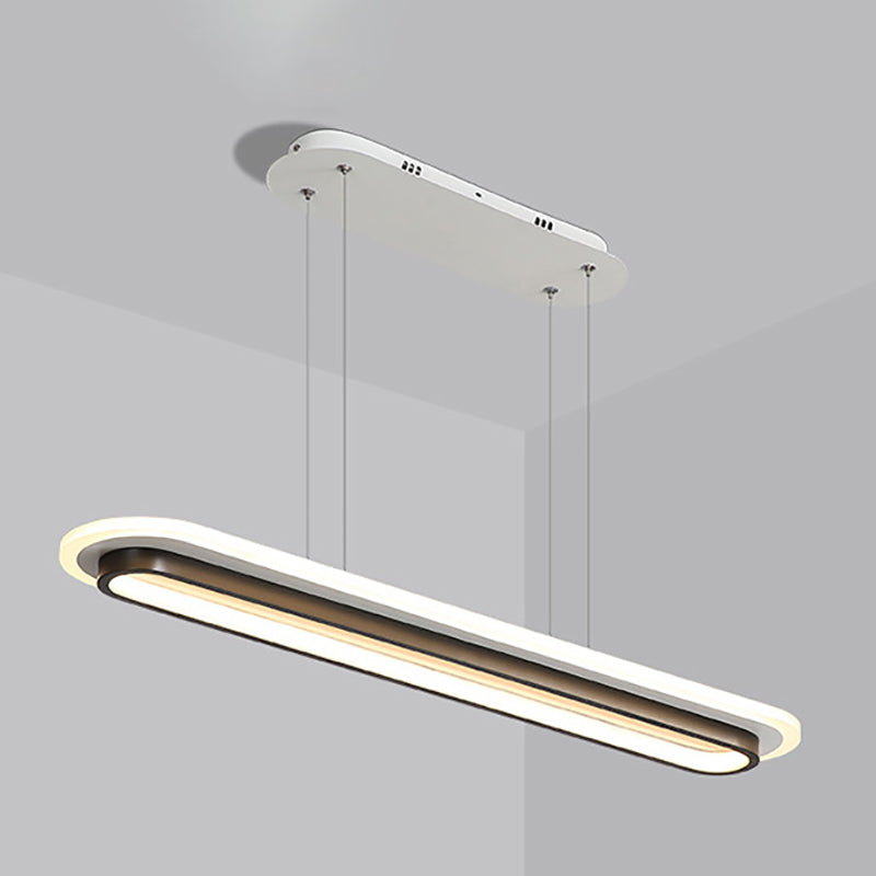 Lámpara colgante de LED de elipse minimalista comedor acrílico lámpara colgante