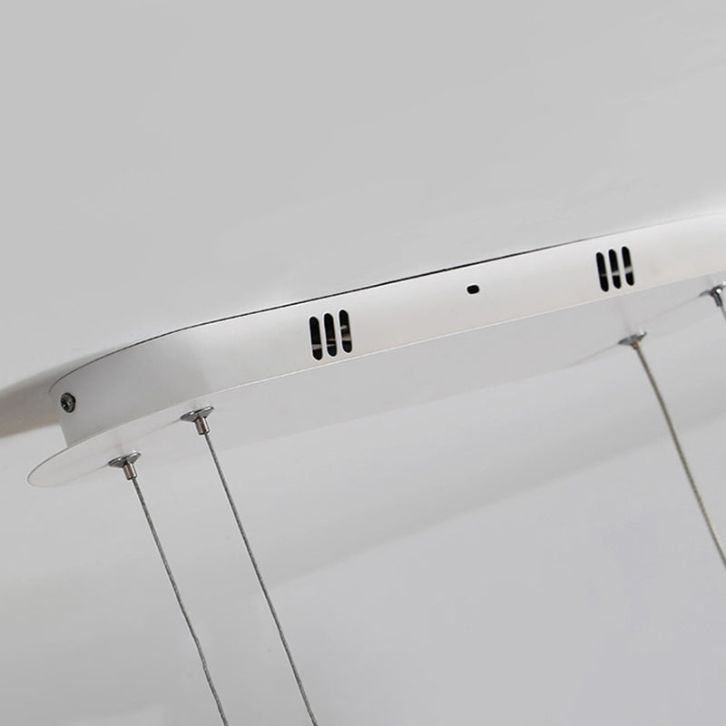 Lámpara colgante de LED de elipse minimalista comedor acrílico lámpara colgante