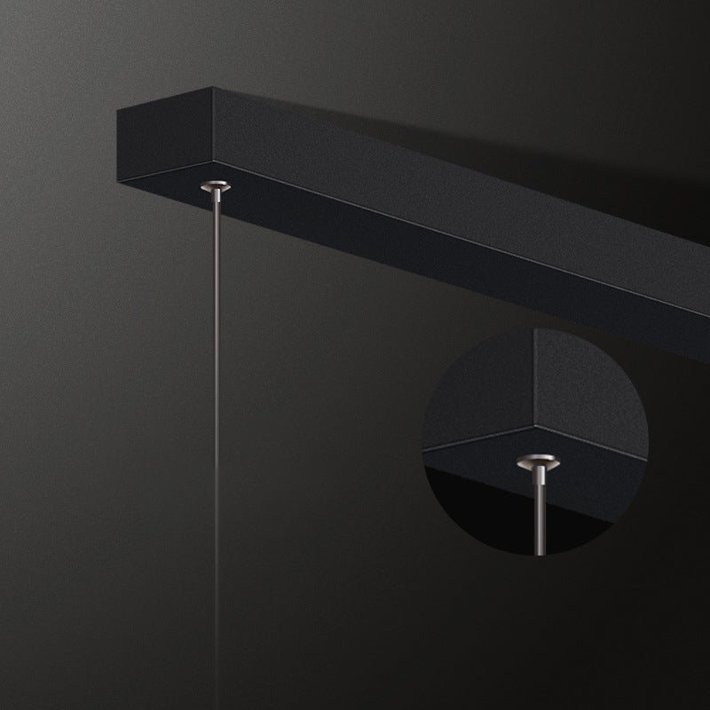 LED Pendant Light Fixture Linear Shape Hanging Lamp with Acrylic Shade for Dining Room