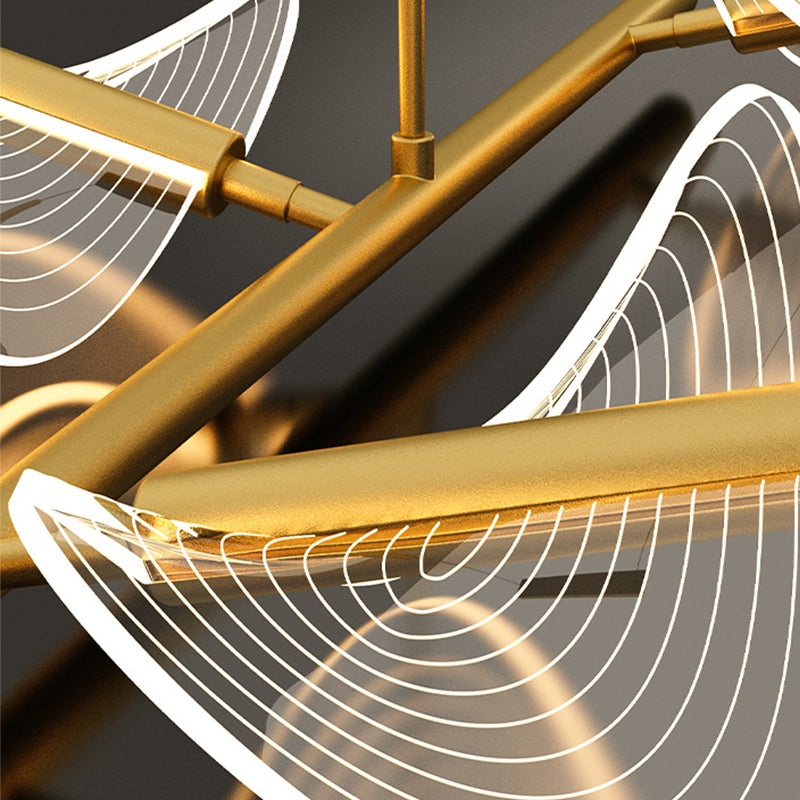 Minimalistische LED Island Lampe Bogenknotenform hängende Licht mit Acrylschatten für Esszimmer