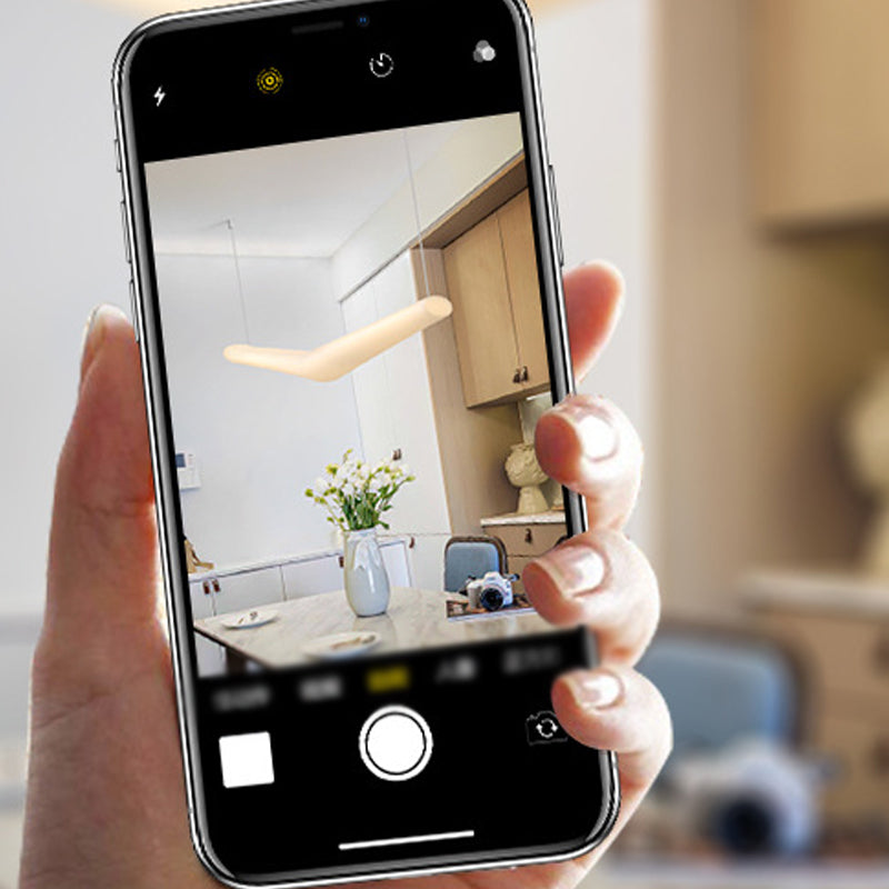 V Shape Island Light Minimalist Led colgante de plástico para comedor para el comedor