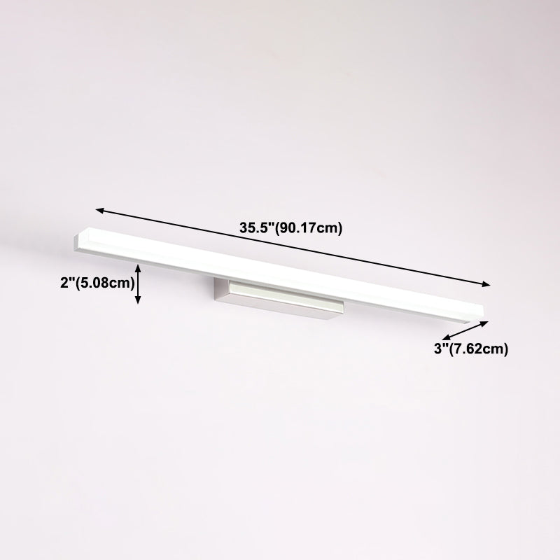 LED Vanity Light Contemporary Mirror Front Lighting with Acrylic Shade for Bathroom