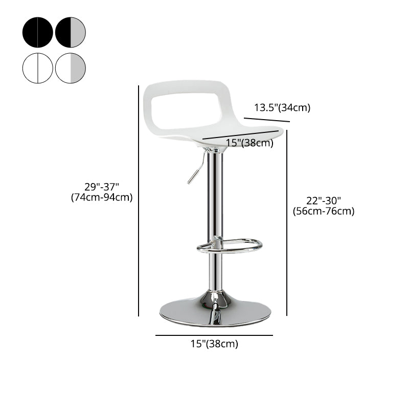 Industrial Style Bar-stool PP Seat with Swivel for Kitchen Bar