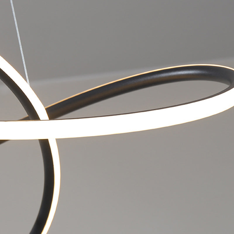 Metallkurven formen Deckenkronleuchter moderner LED -Decke Anhänger Licht für Wohnzimmer
