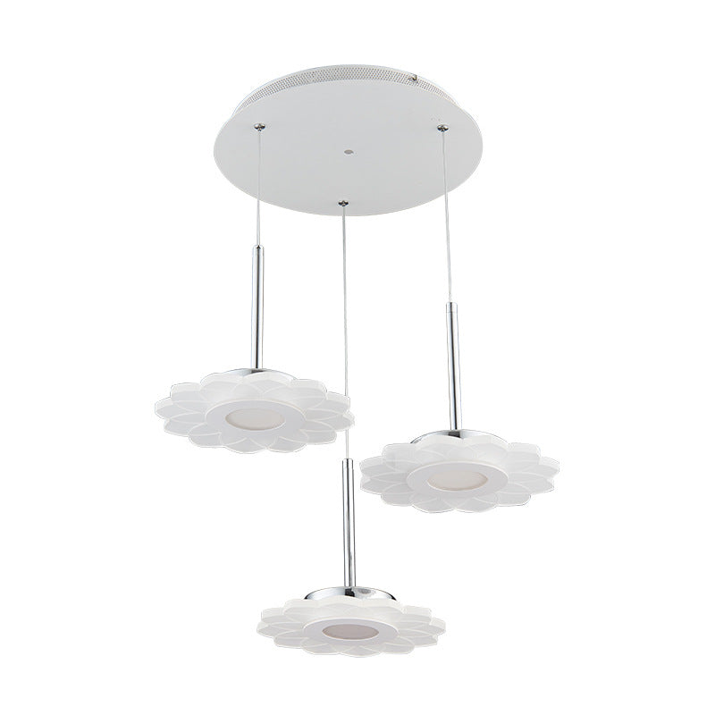 Simplicité LED Pendante luminaire de drop lampe à chute géométrique avec ombre acrylique