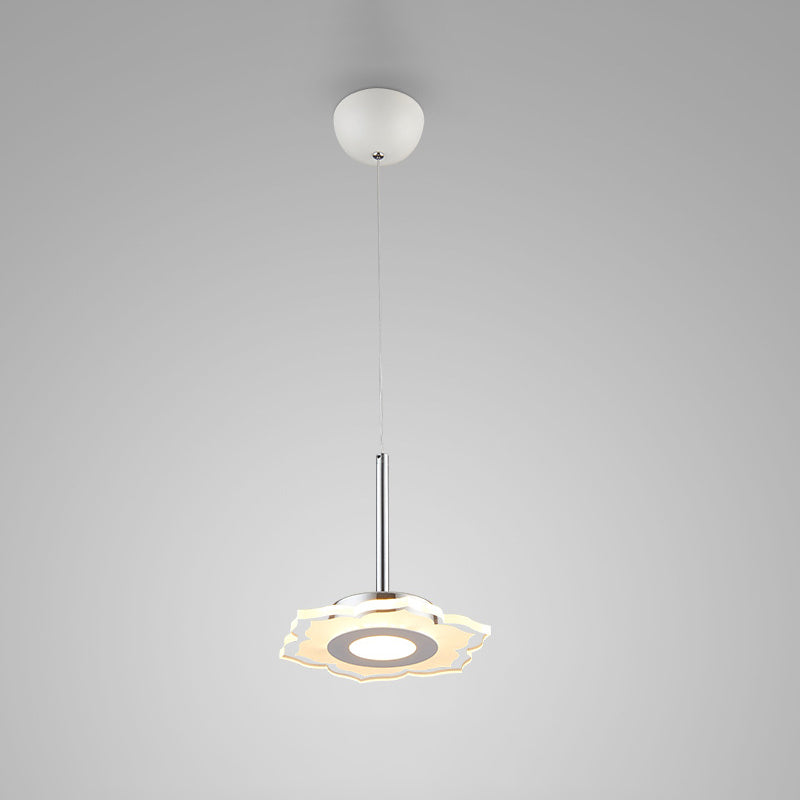 Simplicité LED Pendante luminaire de drop lampe à chute géométrique avec ombre acrylique