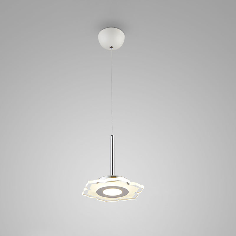 Simplicité LED Pendante luminaire de drop lampe à chute géométrique avec ombre acrylique