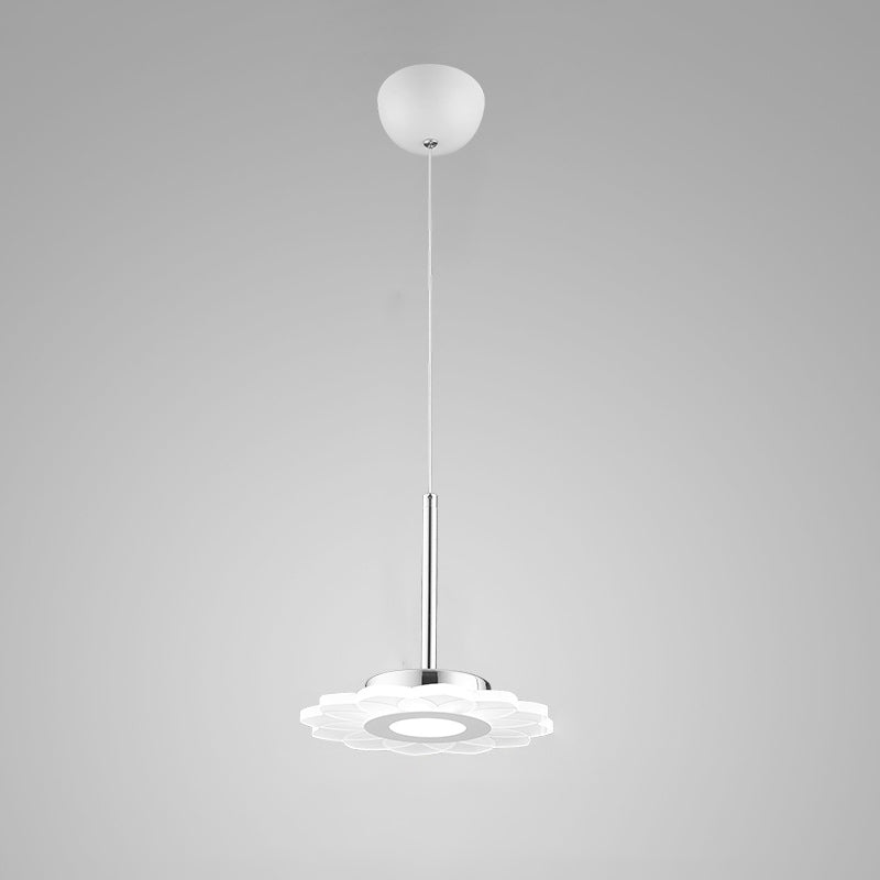 Simplicité LED Pendante luminaire de drop lampe à chute géométrique avec ombre acrylique