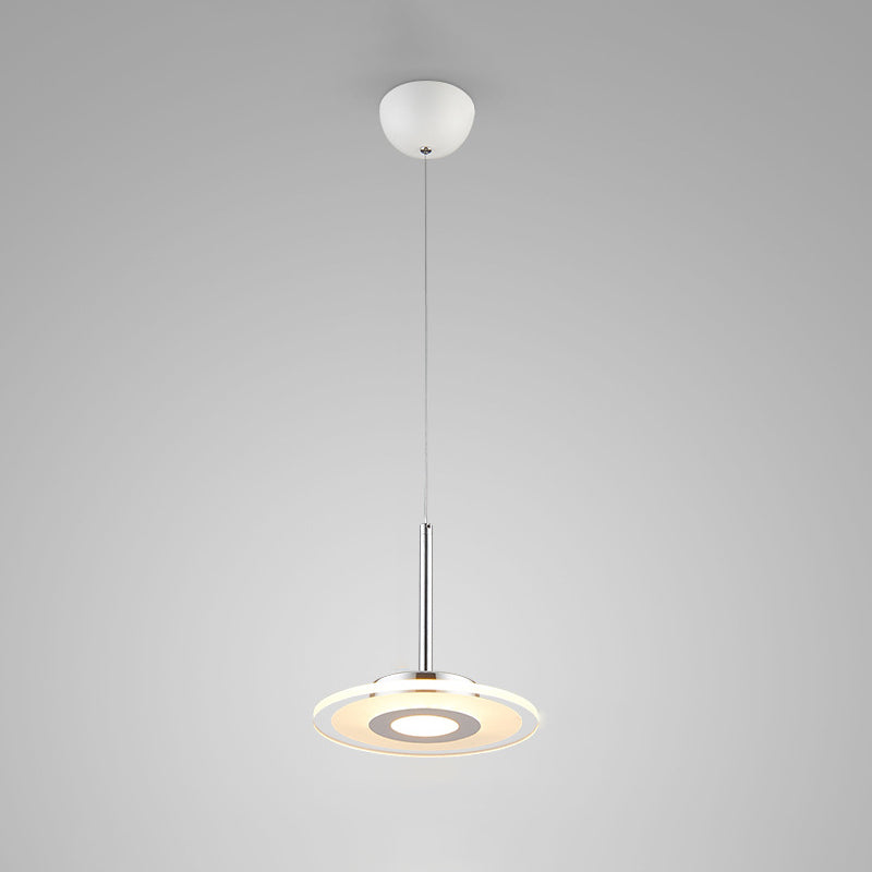 Simplicité LED Pendante luminaire de drop lampe à chute géométrique avec ombre acrylique