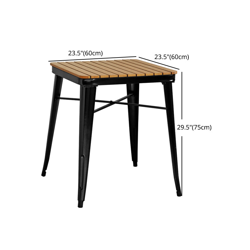 1/3/5 Pcs Metal Industrial Dinette Set with Manufactured Wood Table Dining Set