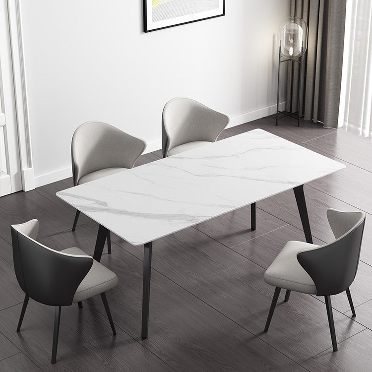 Forma rectangular mesa de estilo industrial mesa de piedra sinterizada para uso doméstico
