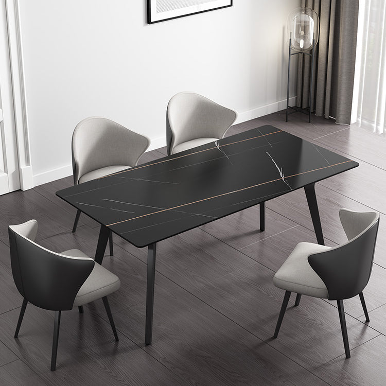 Forma rectangular mesa de estilo industrial mesa de piedra sinterizada para uso doméstico