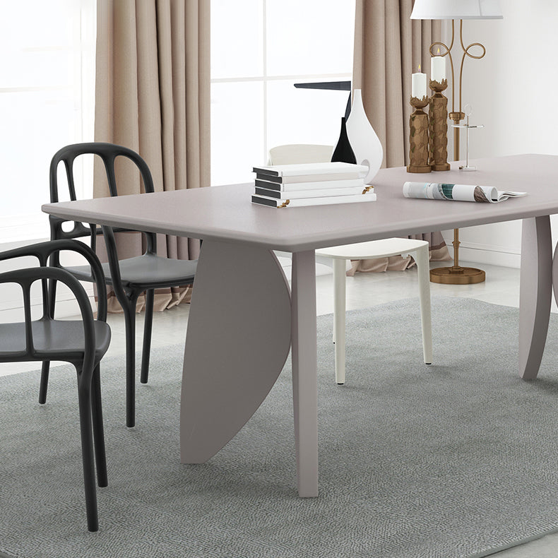 Mesa moderna de madera maciza para restaurante, mesa de comedor rectangular con 4 patas