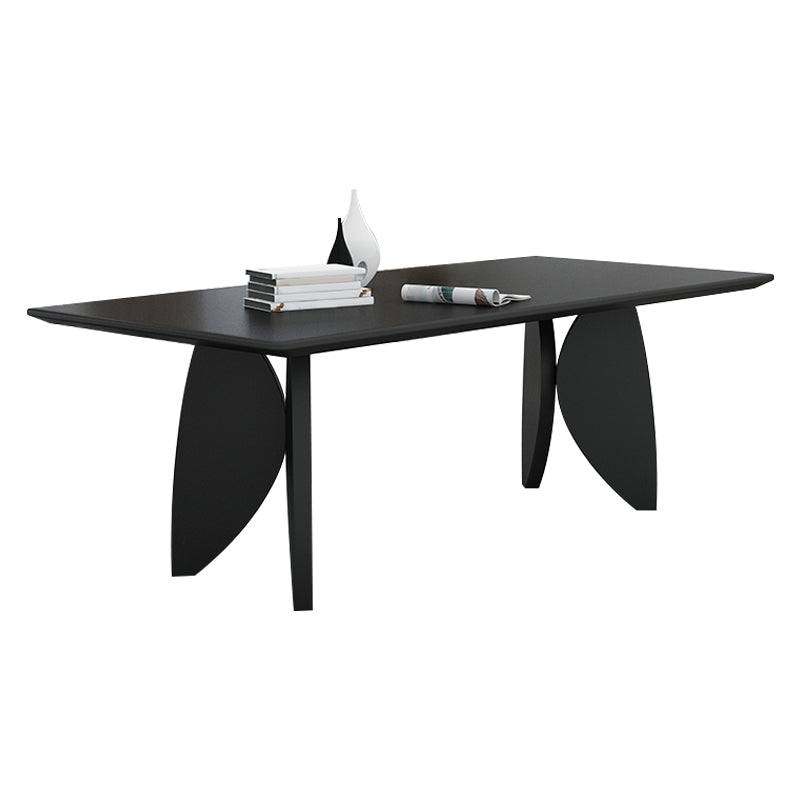 Mesa moderna de madera maciza para restaurante, mesa de comedor rectangular con 4 patas