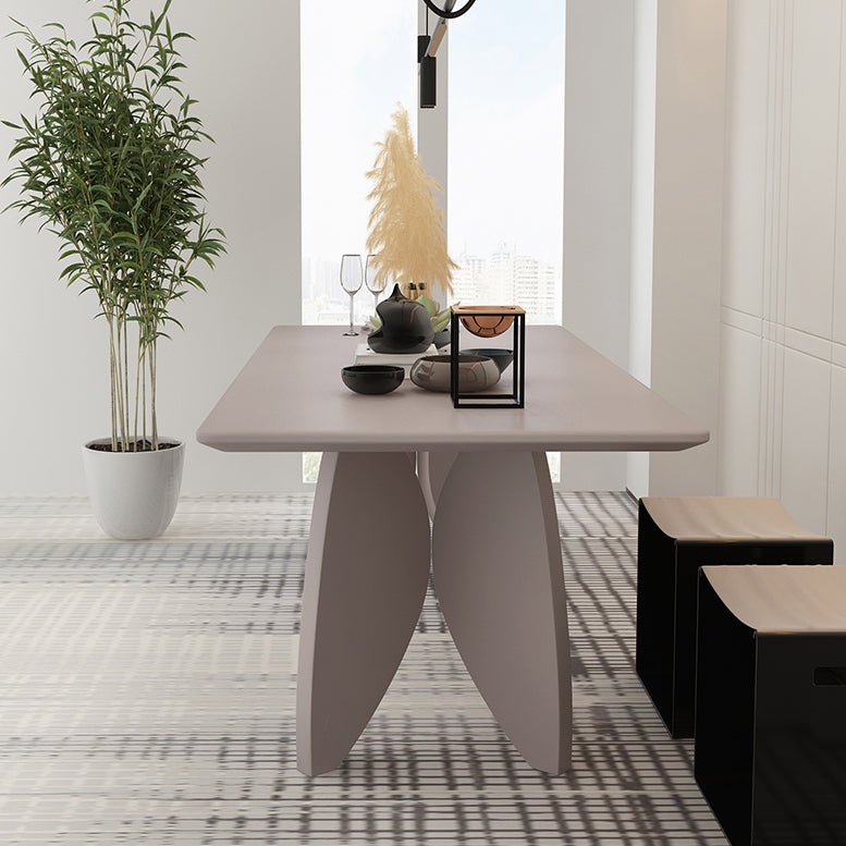 Mesa moderna de madera maciza para restaurante, mesa de comedor rectangular con 4 patas